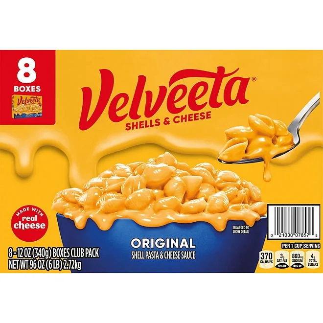 Velveeta Shells & Cheese Original, 12 oz., 8 pk. 5