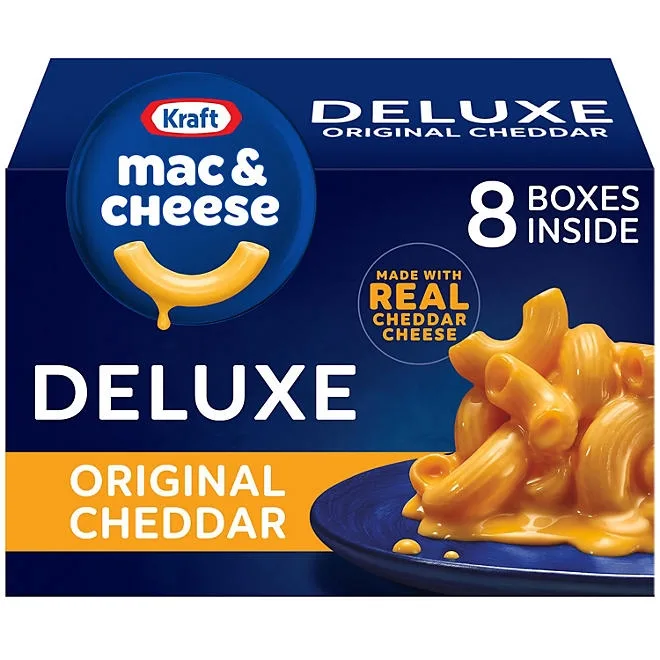Kraft Deluxe Original Cheddar Macaroni and Cheese Dinner, 14 oz., 8 pk. 2