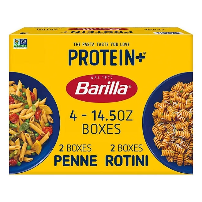 Barilla Protein+ Penne & Rotini, 14.5 oz., 4 pk. 2