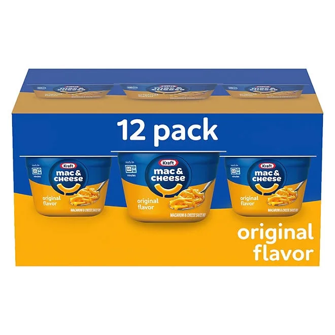Kraft Original Macaroni and Cheese Easy Microwavable Dinner, 2.05 oz., 12 pk. 2