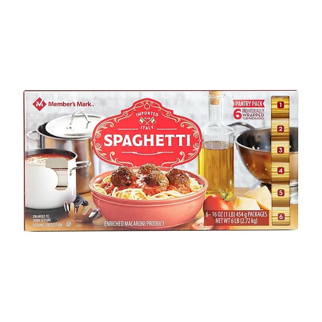 Member's Mark Spaghetti Pasta Pantry Pack, 1 lb., 6 pk. 3