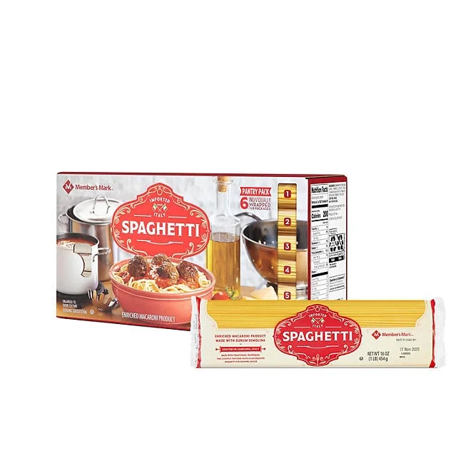Member's Mark Spaghetti Pasta Pantry Pack, 1 lb., 6 pk. 2