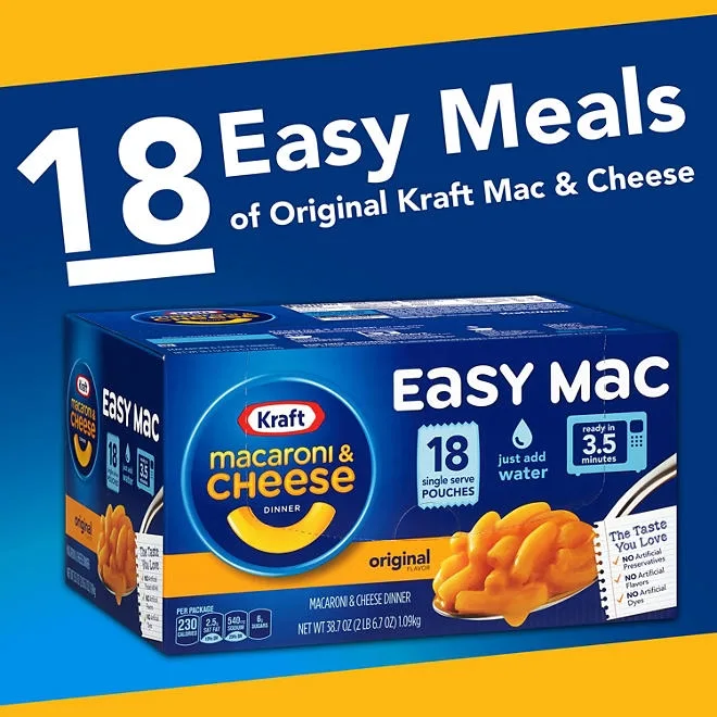 Kraft Easy Mac Original Flavor Single-Serve Pouches 18 pk. 5