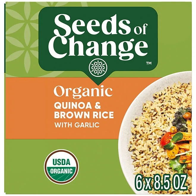 Seeds of Change Certified Organic Quinoa and Brown Rice with Garlic 8.5 oz., 6 pk. 2