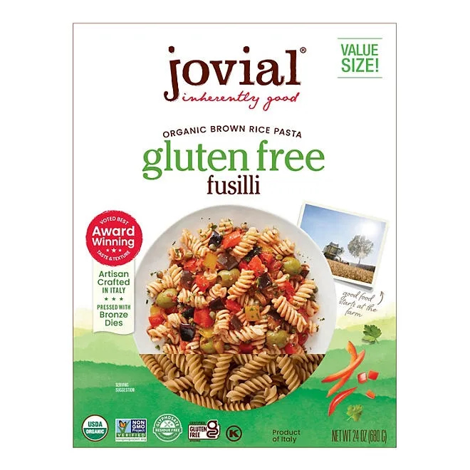 Jovial Organic Brown Rice Gluten Free Pasta, Fusilli, 24 oz. 2