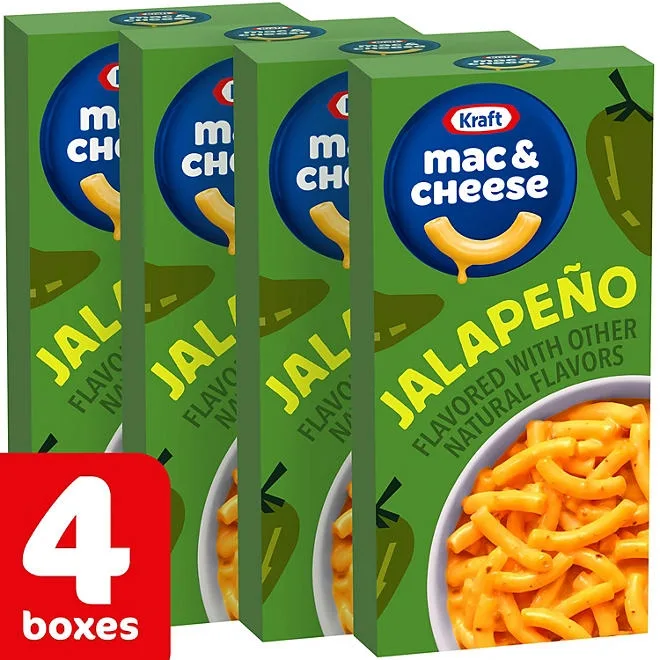 Kraft Jalapeno Flavored Macaroni & Cheese Dinner, 4 ct. 2