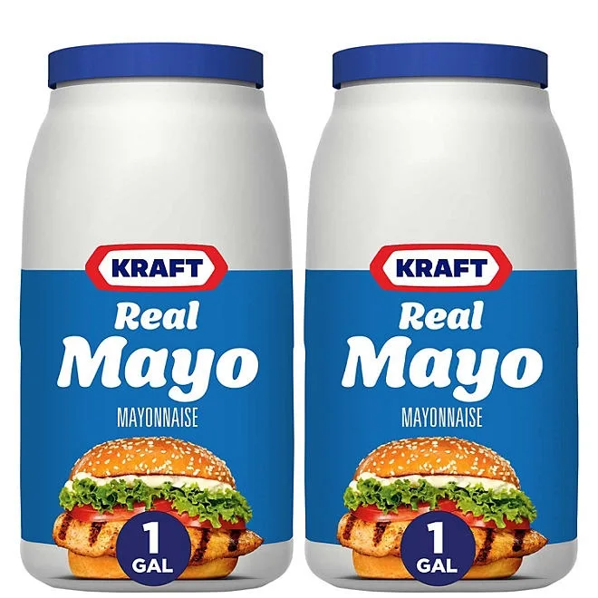 Kraft Real Mayo Creamy & Smooth Mayonnaise, 1 gal, 2 ct. 2