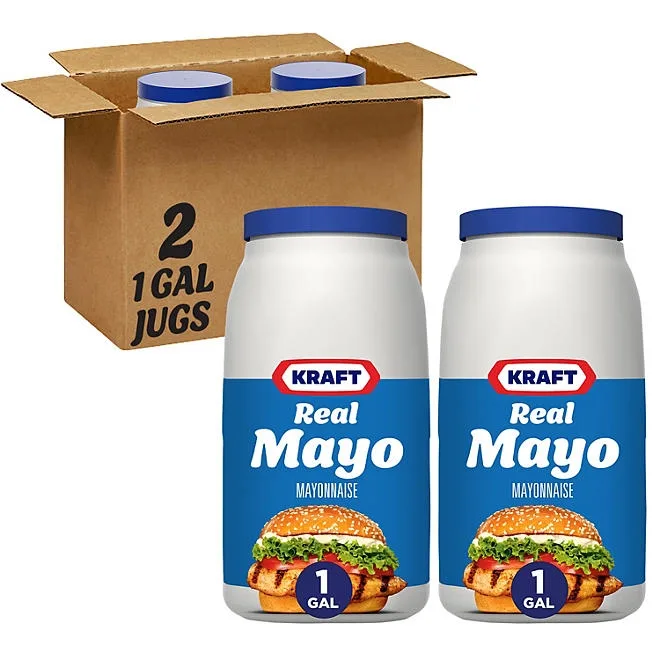 Kraft Real Mayo Creamy & Smooth Mayonnaise, 1 gal, 2 ct. 4
