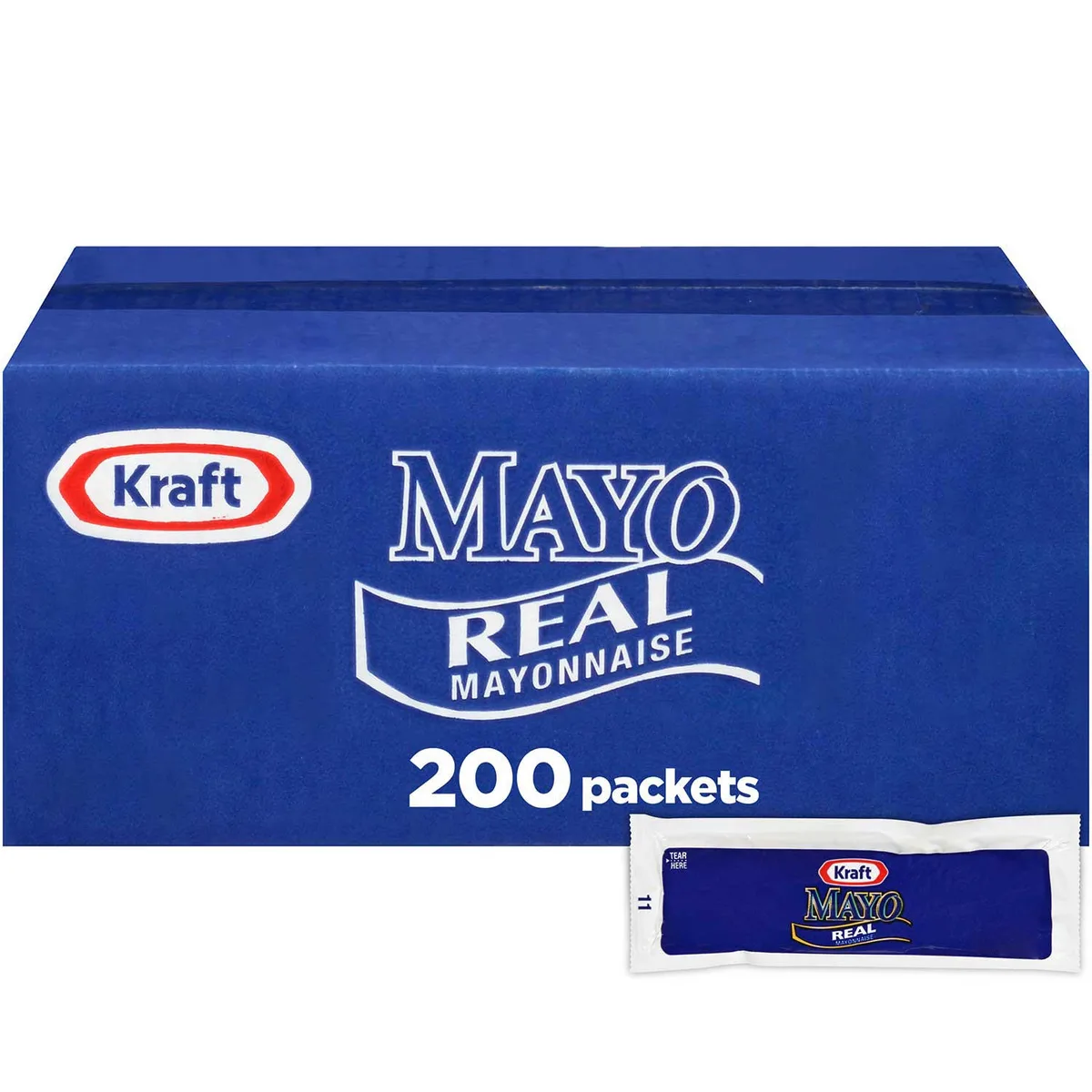 Kraft Real Mayo Mayonnaise Single Serve Packets, 200 ct.