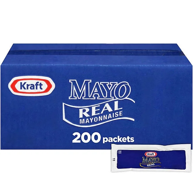 Kraft Real Mayo Mayonnaise Single Serve Packets, 200 ct. 2