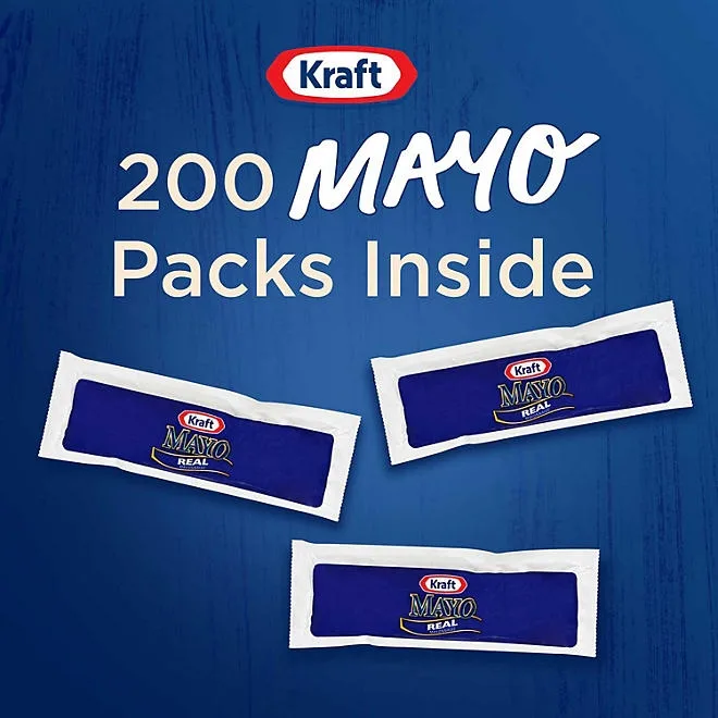 Kraft Real Mayo Mayonnaise Single Serve Packets, 200 ct. 4