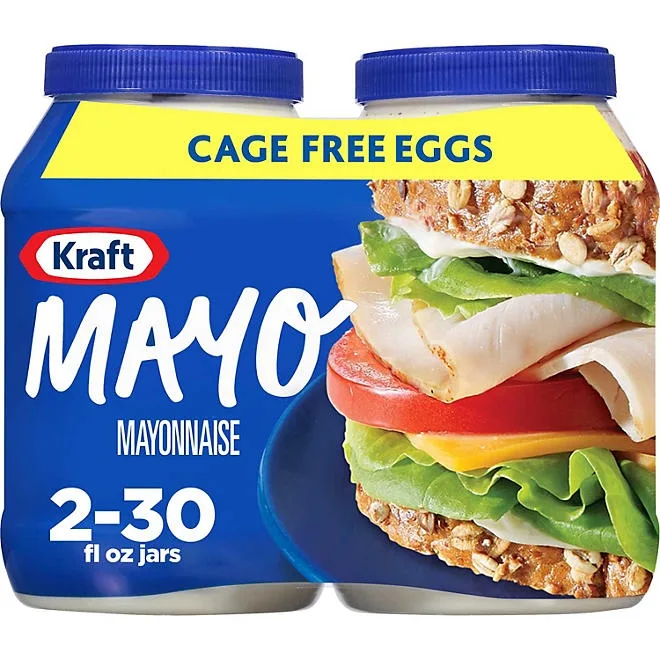 Kraft Real Mayo Mayonnaise, 30 fl. oz. jars, 2 pk. 2