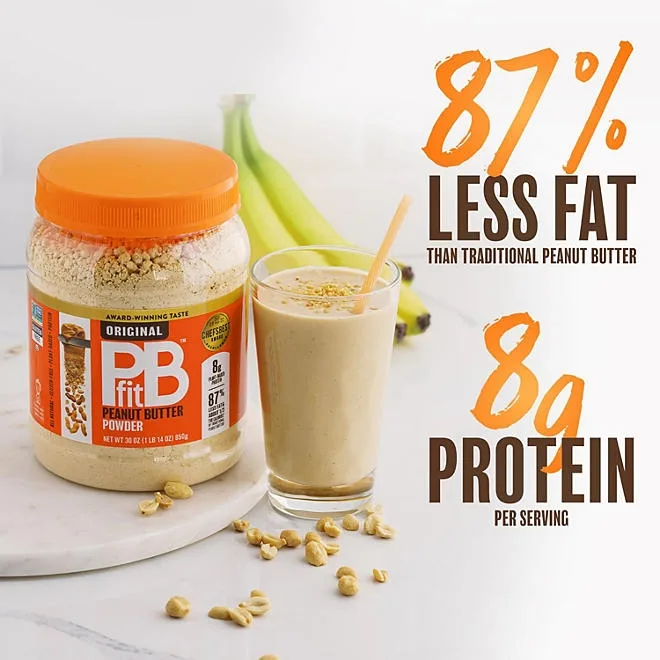 PBfit Classic Peanut Butter 8g Powdered Peanut Butter Spread, 1.87 lbs. 4