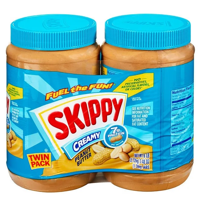 Skippy Creamy Peanut Butter Spread, 48 oz., 2 pk. 4