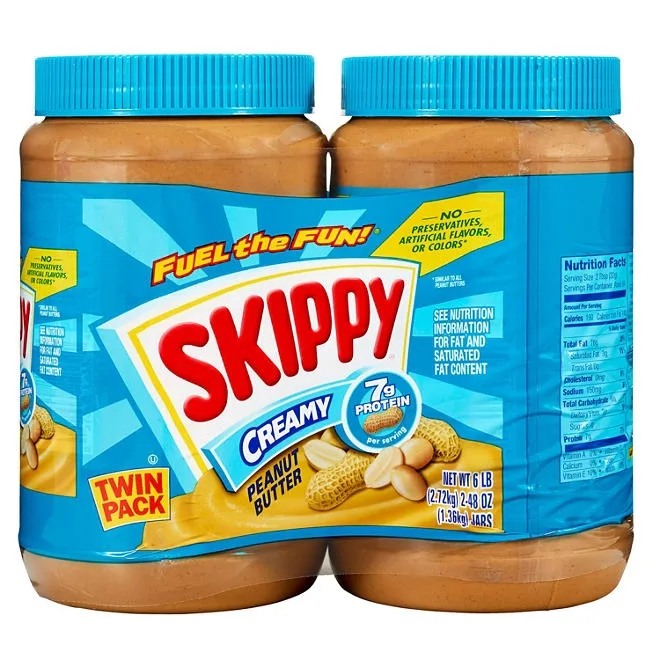 Skippy Creamy Peanut Butter Spread, 48 oz., 2 pk. 2