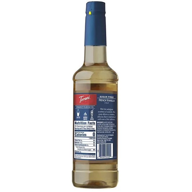Torani Sugar-Free French Vanilla Syrup, 25.4 fl. oz. 3