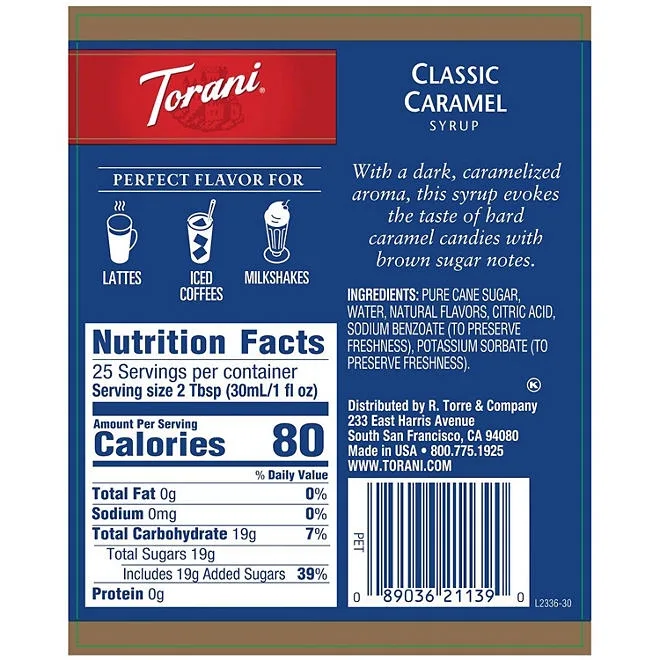 Torani Classic Caramel Syrup, 25.4 fl. oz. 5