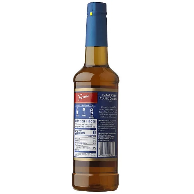 Torani Sugar-Free Classic Caramel Syrup, 25.4 fl. oz. 3