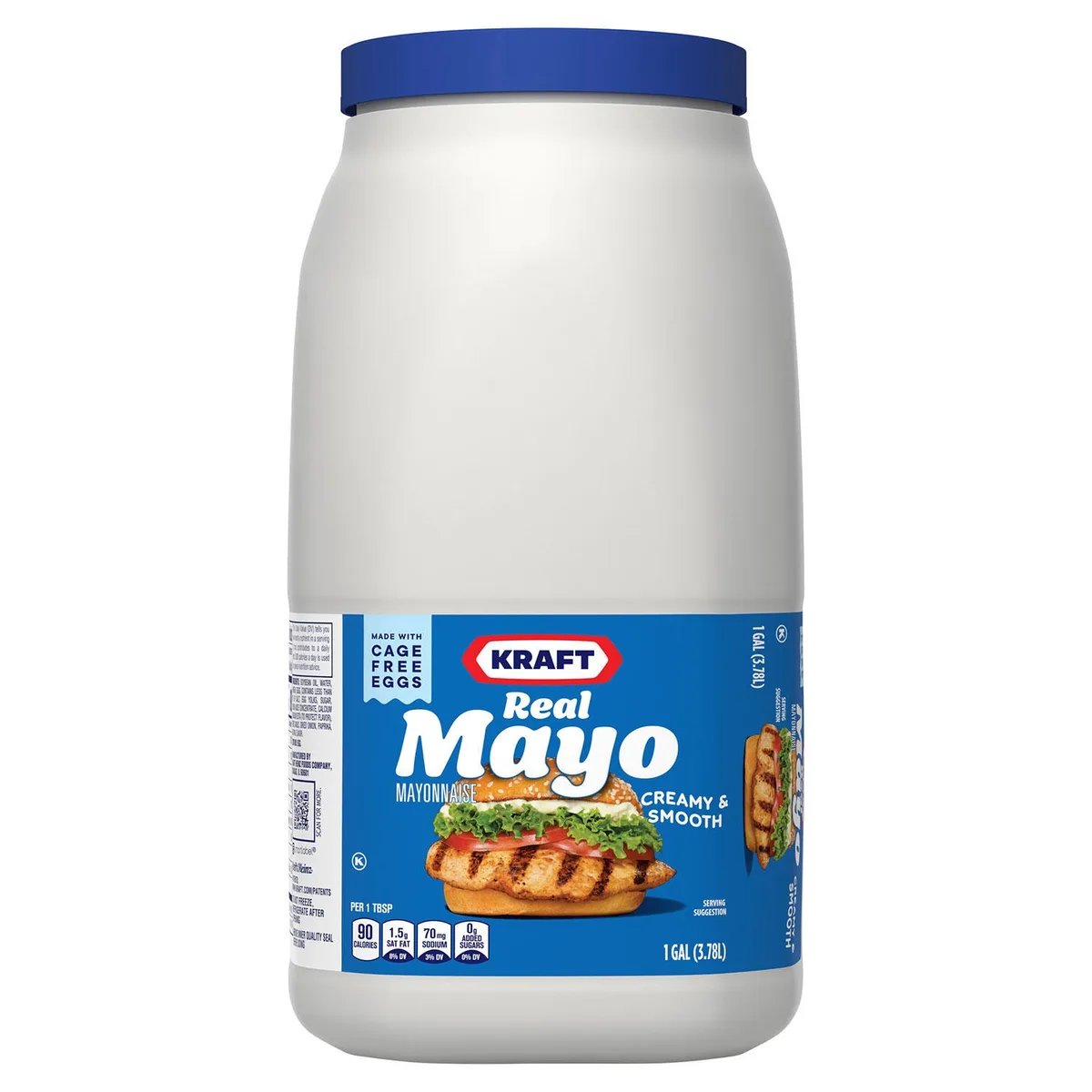 Kraft Real Mayo Creamy and Smooth Real Mayonnaise, 1 gal.