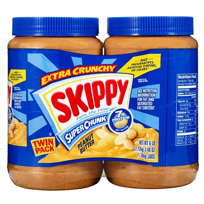 Skippy Super Chunk Peanut Butter, 48 oz., 2 pk. 2