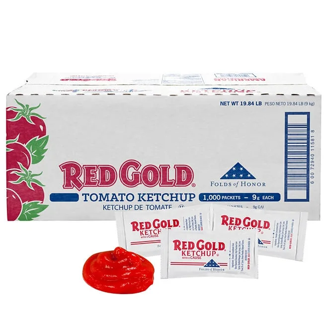 Red Gold Tomato Ketchup Single-Serve Packets 1,000 ct. 2