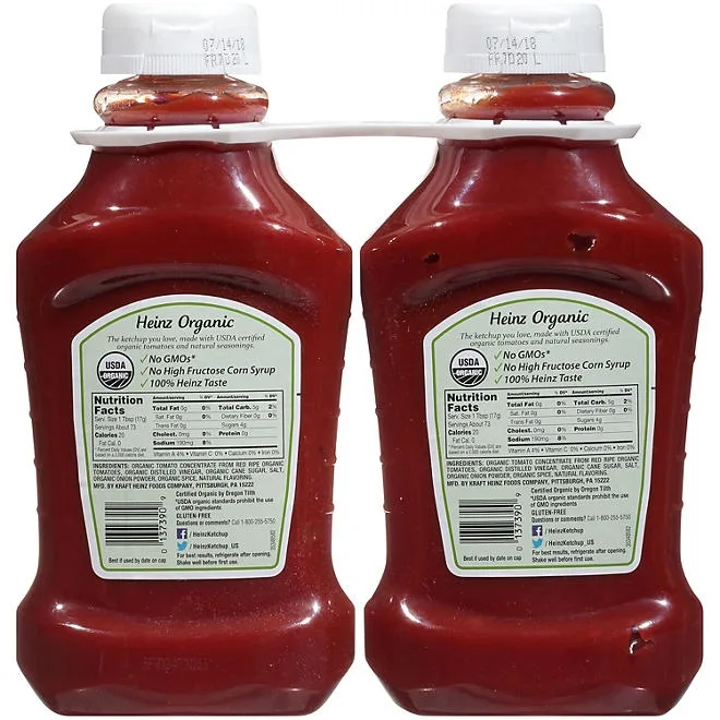 Heinz Organic Certified Tomato Ketchup, 44 oz., 2 pk. 5