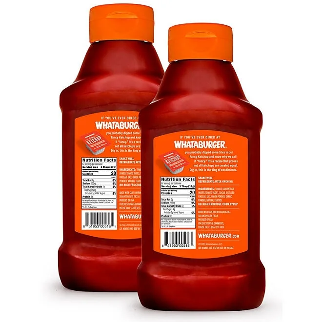 Whataburger Fancy Ketchup, 40 oz., 2 pk. 3