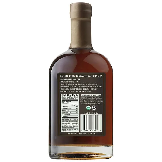 Crown Maple Bourbon Barrel Aged Organic Maple Syrup, 25 fl. oz. 3