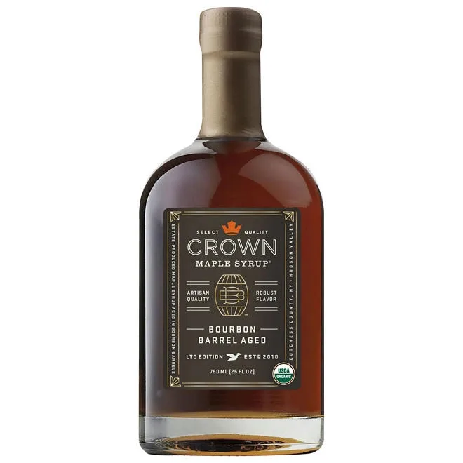Crown Maple Bourbon Barrel Aged Organic Maple Syrup, 25 fl. oz. 2