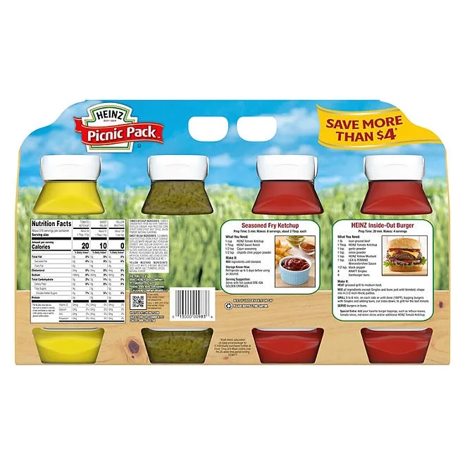 Heinz Picnic Pack Condiments, 4 pk. 5