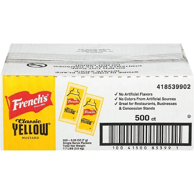 French's Mustard Single-Serve Packets, 5.5 g., 500 ct. 2