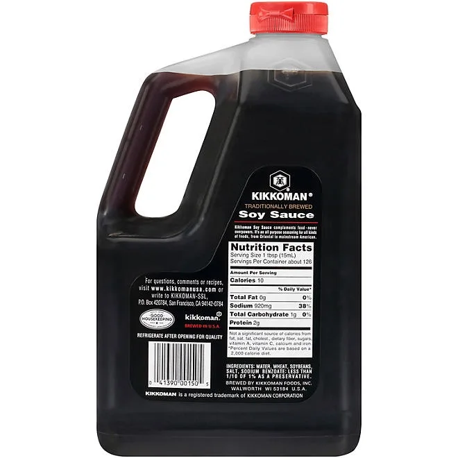 Kikkoman Soy Sauce, 64 oz. 2