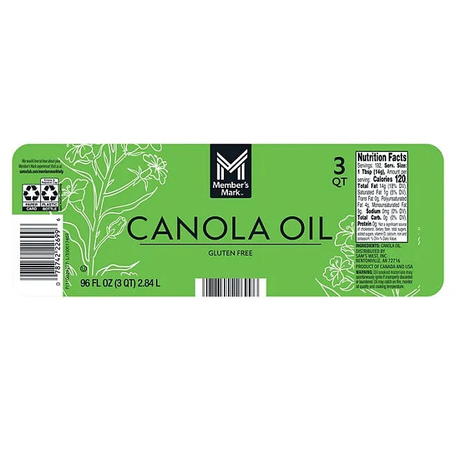 Member's Mark Canola Oil, 192 fl. oz. 5