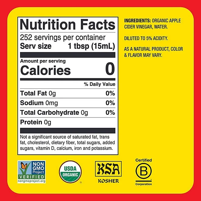 Bragg Apple Cider Vinegar, 128 fl. oz. 3