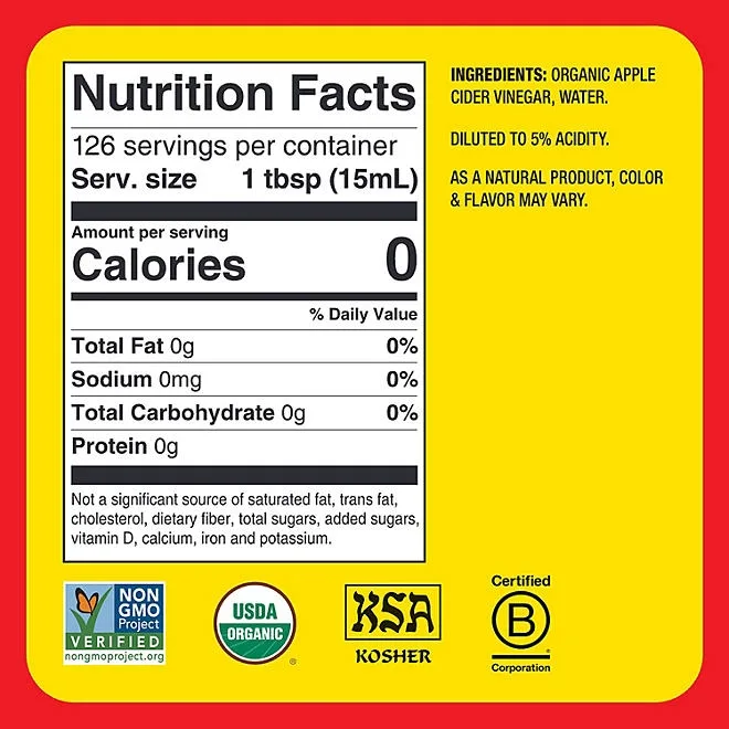 Bragg Organic Apple Cider Vinegar, 64 oz. 3