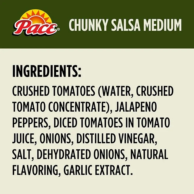 Pace Chunky Salsa, Medium, 38 oz., 2 ct. 4