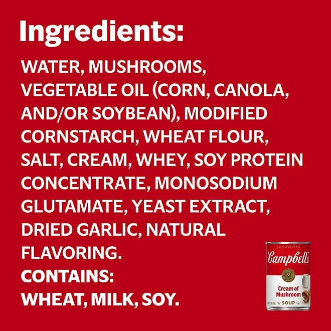 Campbell's Cream of Mushroom Soup 10.5 oz., 8 pk. 4