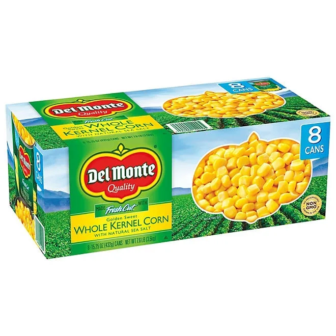 Del Monte Golden Sweet Whole Kernel Corn, 15.25 oz., 8pk. 3