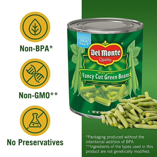 Del Monte Fancy Cut Green Beans, 101 oz. 4