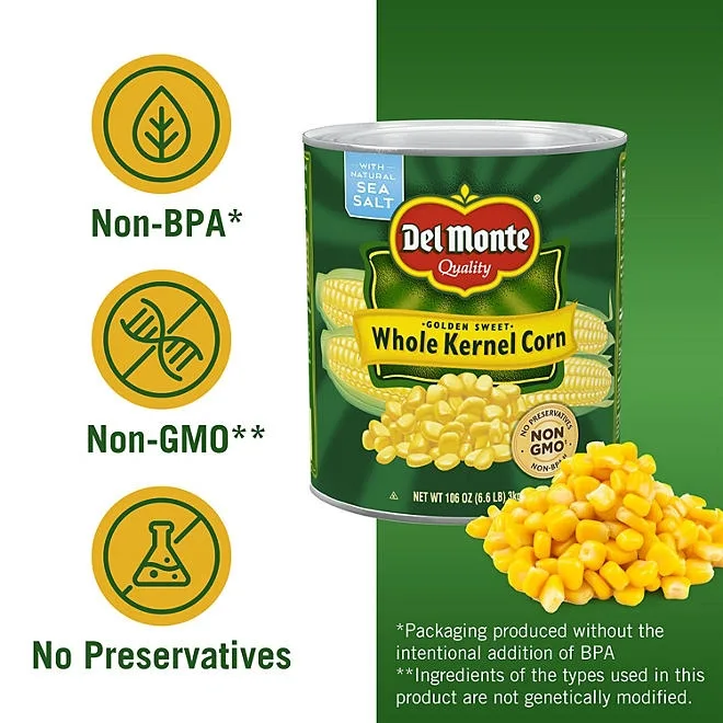 Del Monte Whole Kernel Corn, 106 oz. 4