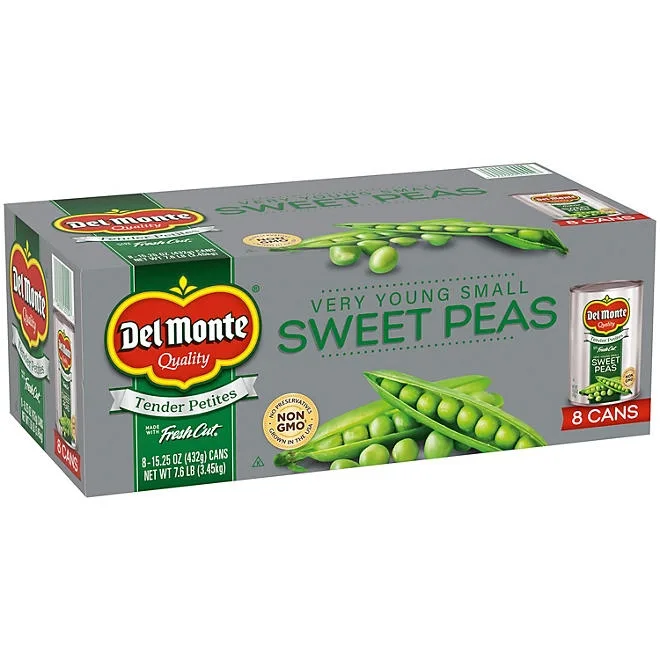 Del Monte Harvest Selects Very Young Small Sweet Peas , 15.25 oz., 8 pk. 2