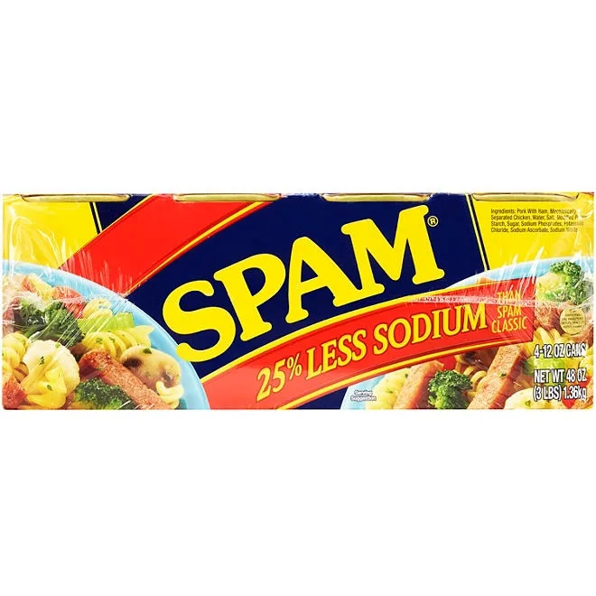 SPAM Less Sodium,12 oz., 8 pk. 5