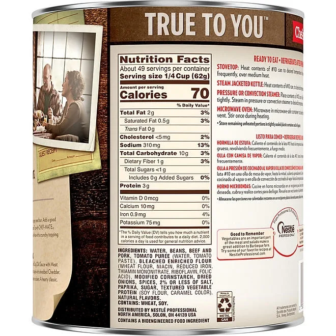 Chef-mate Hot Dog Chili Sauce With Beef 108 oz. 5
