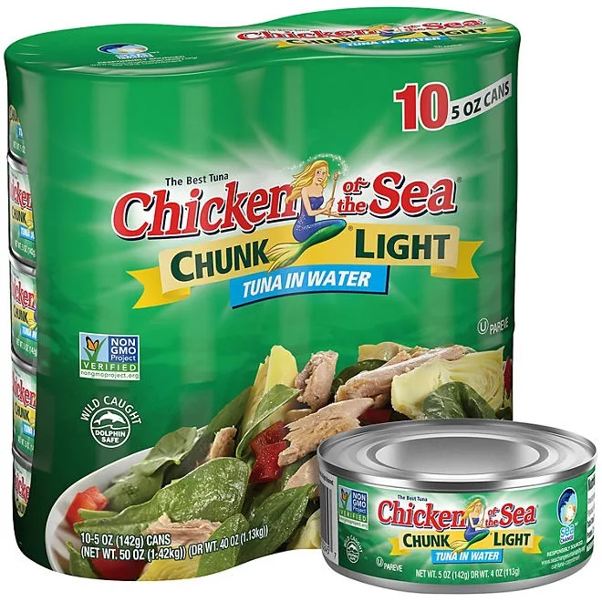 Chicken of the Sea Chunk Light Tuna in Water 5 oz., 10 pk. 2