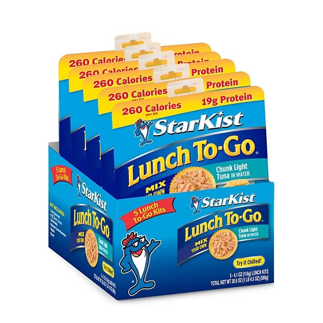 Starkist Chunk Light Tuna In Water Lunch To-Go 4.1oz., 5 ct. 2