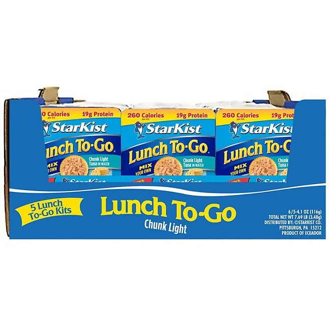 Starkist Chunk Light Tuna In Water Lunch To-Go 4.1oz., 5 ct. 3