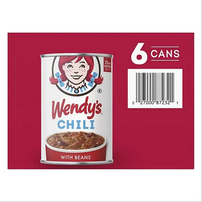 Wendy's Chili With Beans, 15 oz., 6 pk. 5