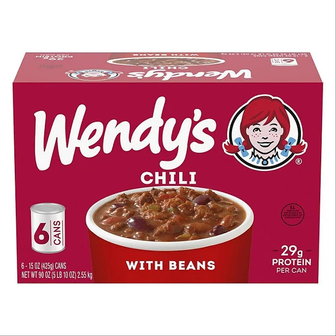 Wendy's Chili With Beans, 15 oz., 6 pk. 2