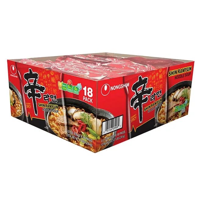 Nongshim Shin Ramyun Spicy Beef Ramen Noodle Soup 4.02 oz., 18 ct. 3