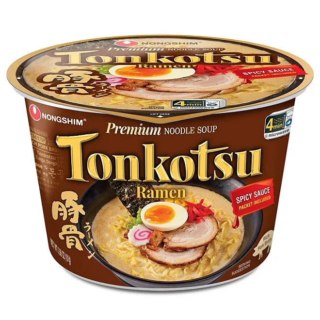 Nongshim Premium Tonkotsu Kuromayu Noodle Soup 6 pk. 3